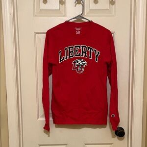 Champion Red Liberty Long Sleeve Women's Tee